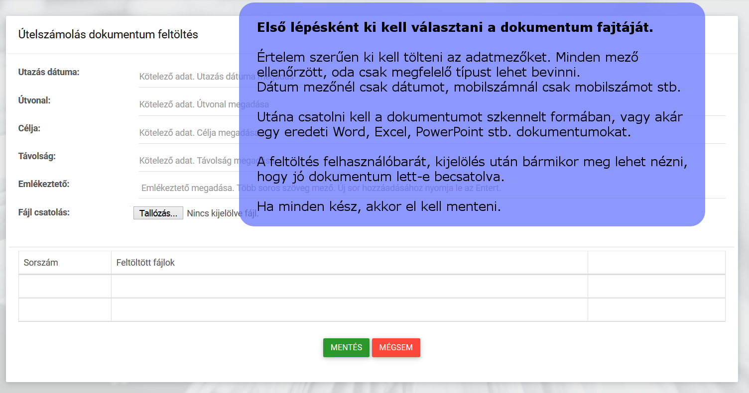Adatok feltöltése a Dokutárba Adatok feltöltése a Dokutárba